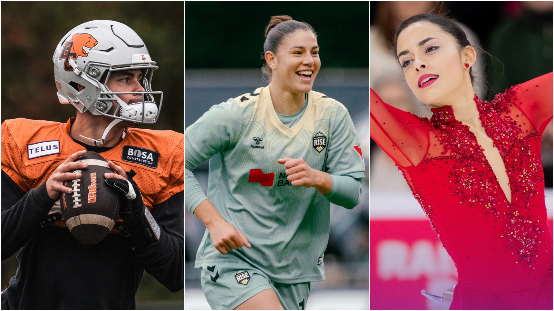 Nathan Rourke, BC Lions, Jessica De Fillipo, Vancouver Rise, Madeline Schizas, Skate Canada